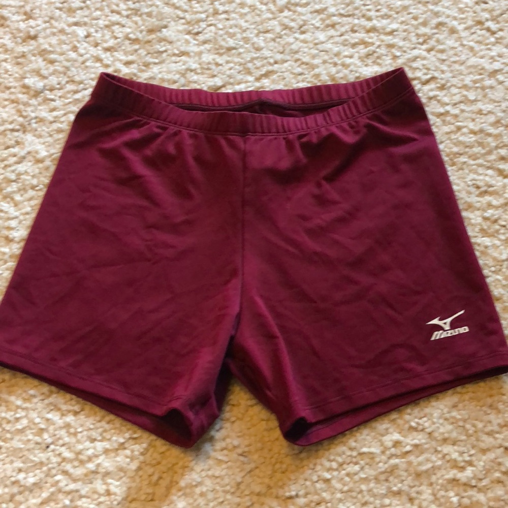 Maroon Mizuno Spandex Shorts